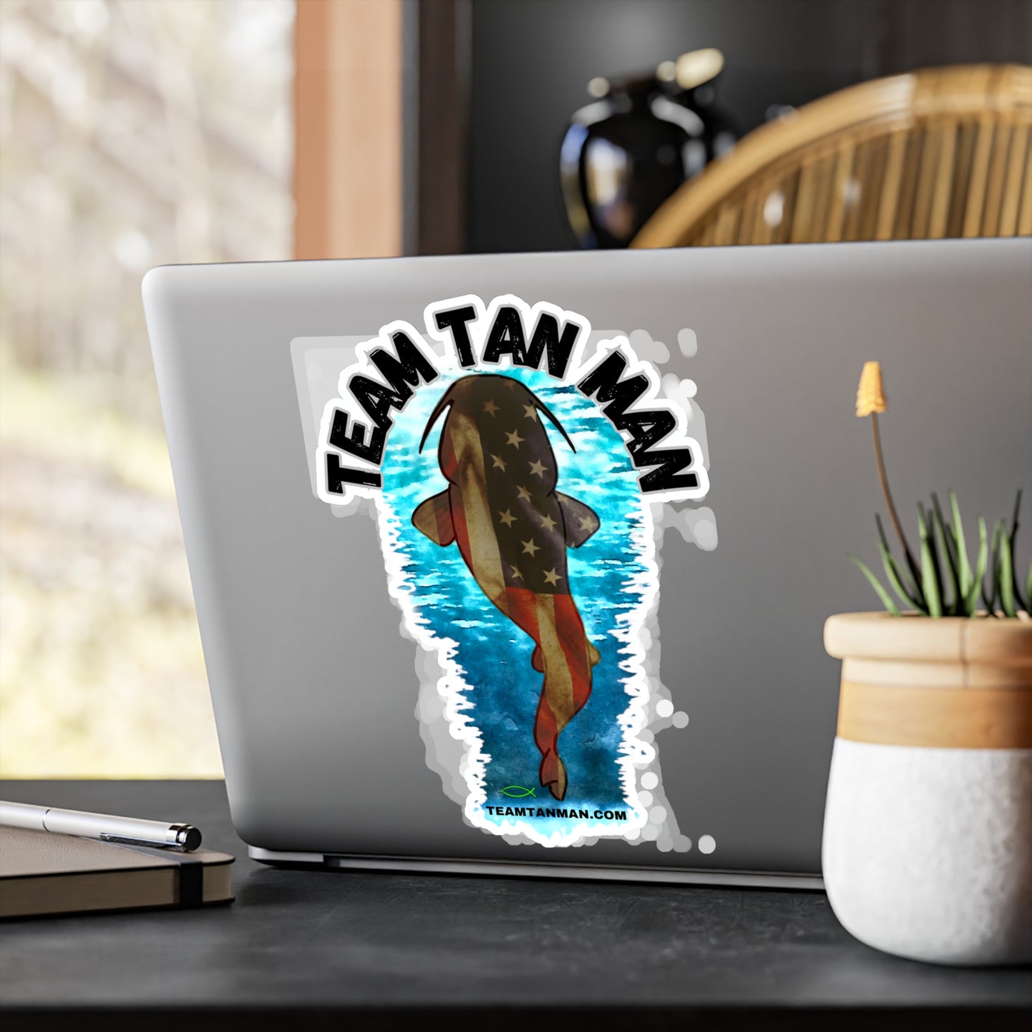 Red, white, and blue flathead logo Vinyl Decals