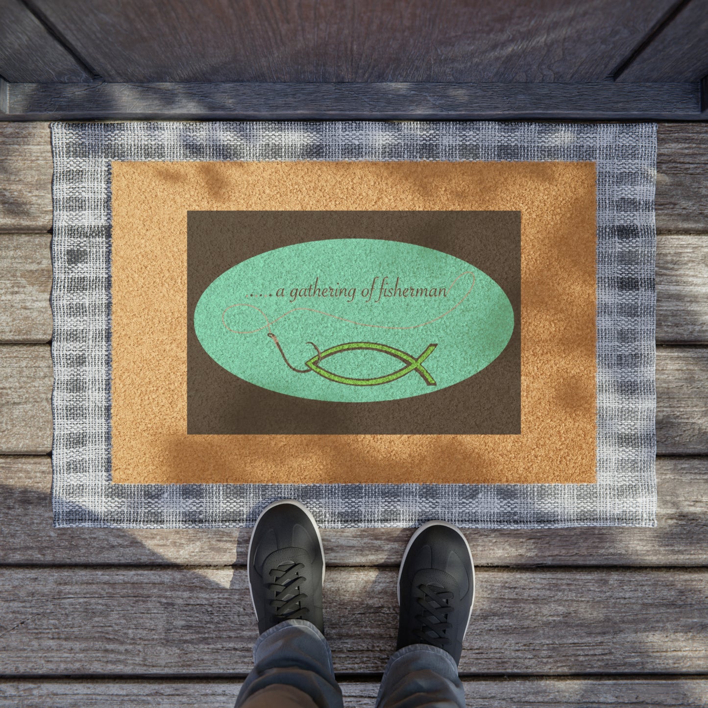 "Gathering of fishermen" doormat