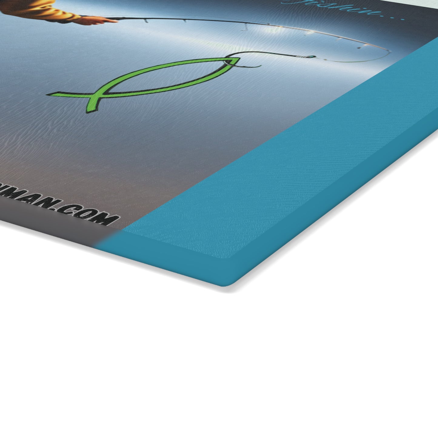 "Wishin I was fishin" Glass Cutting Board