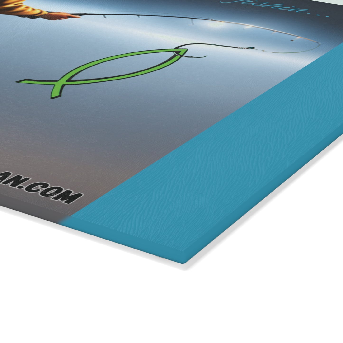 "Wishin I was fishin" Glass Cutting Board
