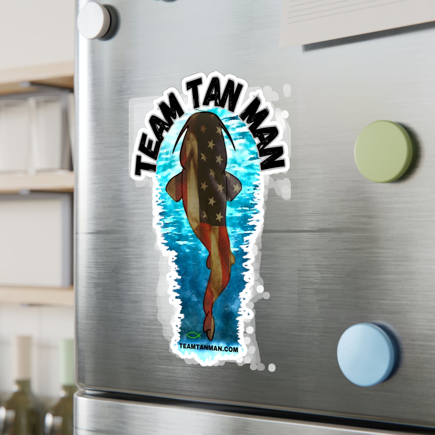 Red, white, and blue flathead logo Vinyl Decals