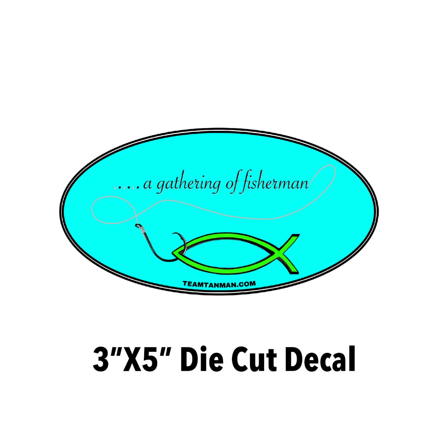 Oval “gathering of fisherman” Decal