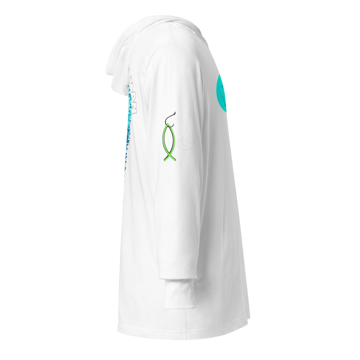 Red,white & Blue Flat Head Lightweight Hooded long-sleeve tee