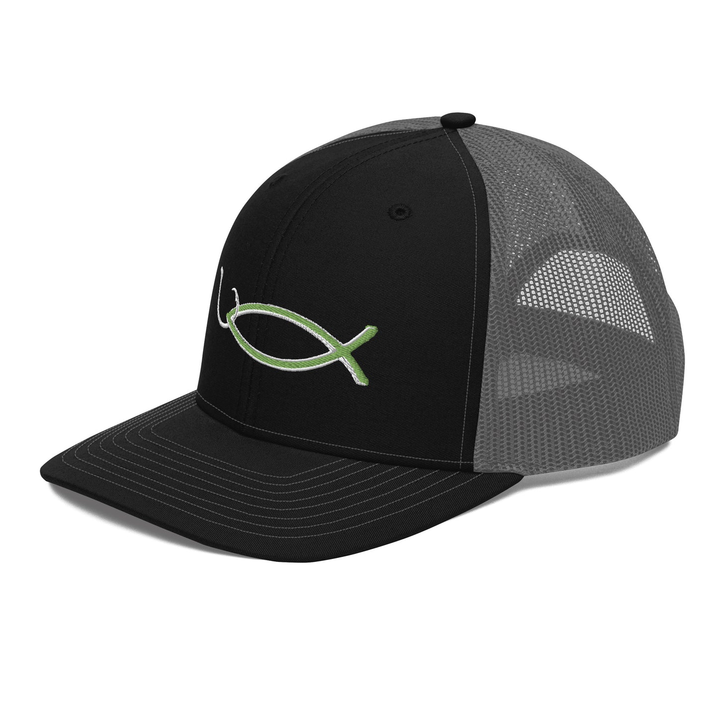 “Christian fish with hook” Trucker Cap