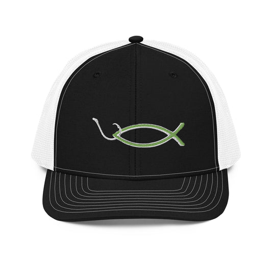 “Christian fish with hook” Trucker Cap