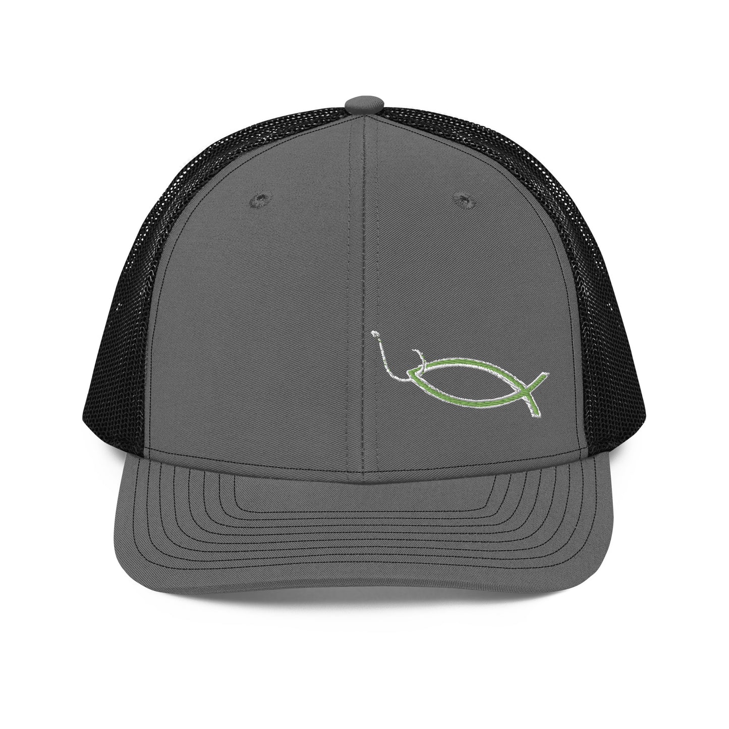 “Christian fish and hook” Richardson Trucker Cap