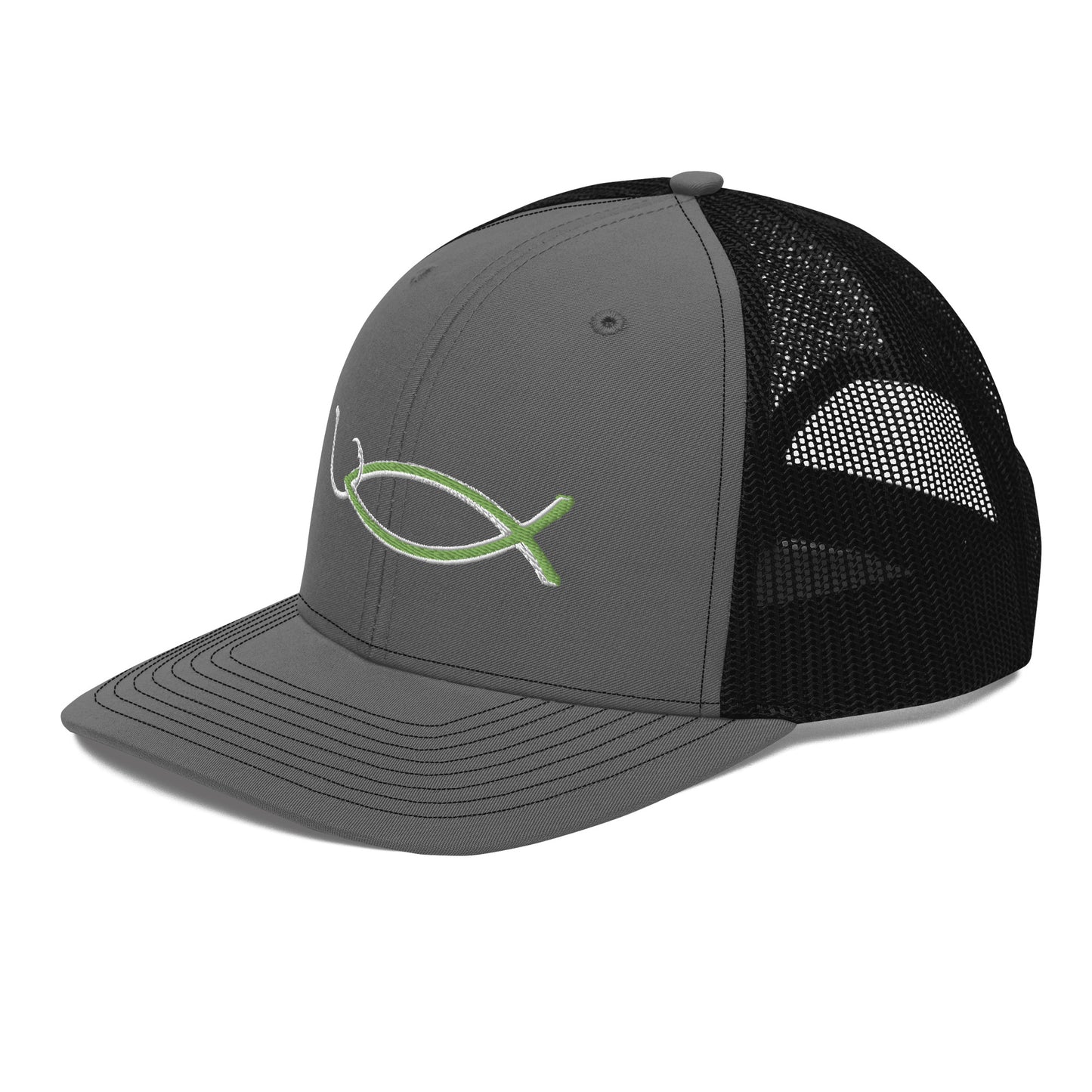 “Christian fish with hook” Trucker Cap