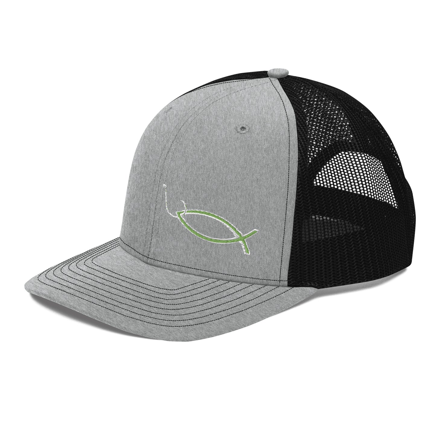 “Christian fish and hook” Richardson Trucker Cap