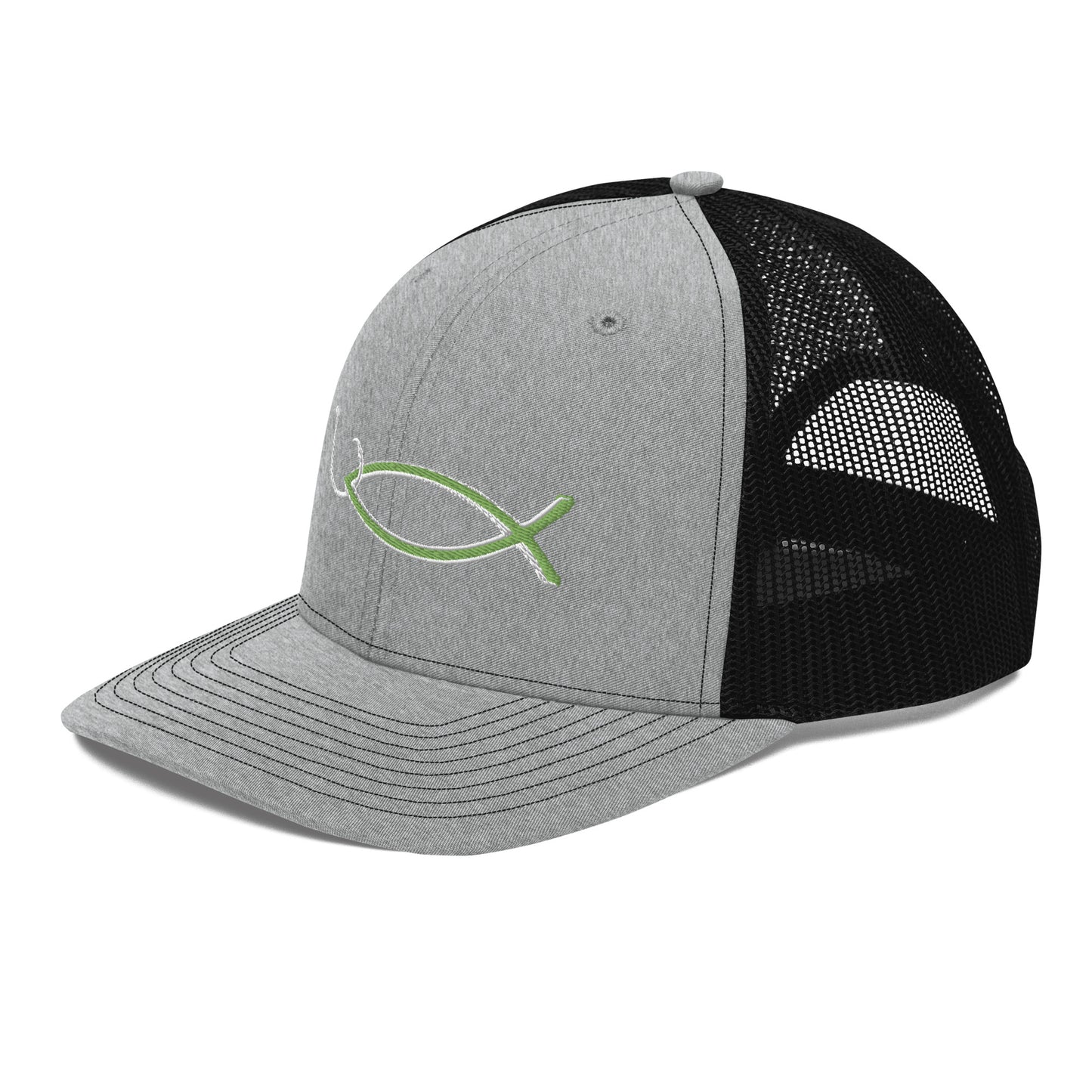 “Christian fish with hook” Trucker Cap